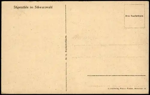 .Baden-Württemberg Schwarzwald, Sägemühle - Pferdefuhrwerk 1928