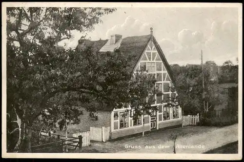 Ansichtskarte .Niedersachsen Fachwerkhaus - Altenlande b. Hamburg 1930