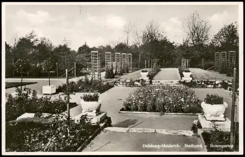 Ansichtskarte Meiderich-Beeck-Duisburg Stadtpark - Rosengarten 1933