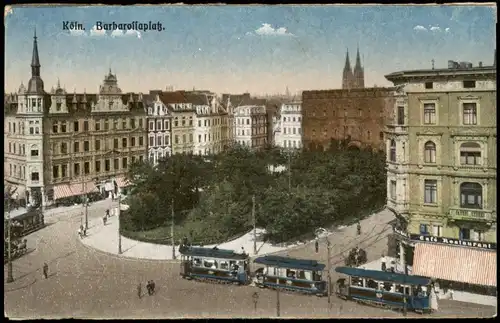 Ansichtskarte Köln Barbarossaplatz 1923