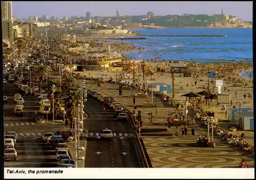 Tel Aviv-Jaffa תל אביב-יפו Tel Aviv-Jafo Promenade, Straßen Partie Strand 1980
