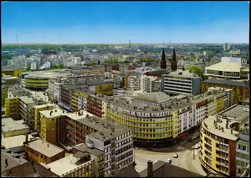 Ansichtskarte Ludwigshafen Panorama-Ansicht Innenstadt Straßen 1987