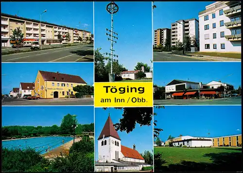 Ansichtskarte Töging am Inn Ortsansichten, Neubauten, Geschäfte 1978