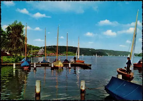 Bredeney-Essen (Ruhr) Baldeneysee, Bootsanleger - Segelboote 1975