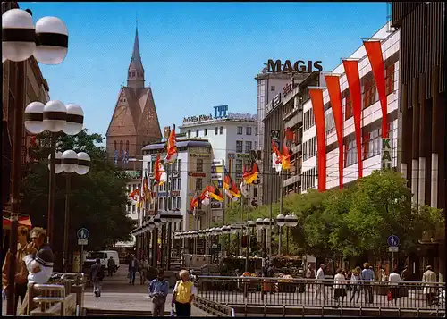 Ansichtskarte Hannover Bahnhofstraße mit Blick zur Marktkirche 1990