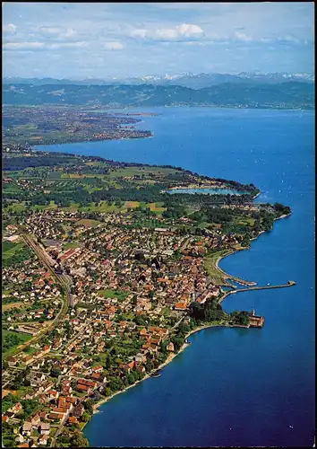Ansichtskarte Langenargen am Bodensee Luftbild Totale vom Flugzeug aus 1979