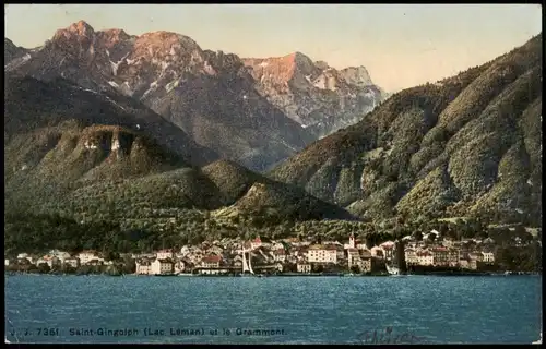 Saint-Gingolph VS Panorama Saint-Gingolph (Lac Léman) et le Grammont 1910
