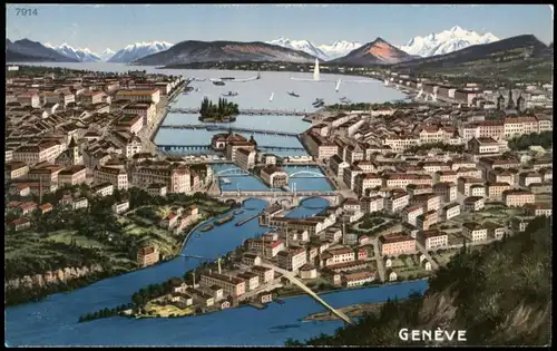 Ansichtskarte Genf Genève Panorama-Ansicht 1926/1920
