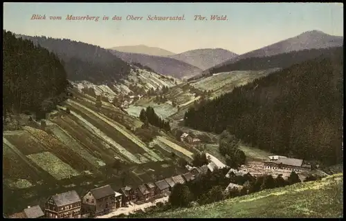 Ansichtskarte Masserberg Blick vom Masserberg in das Obere Schwarzatal. 1910