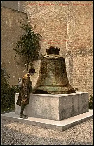 Ansichtskarte Schaffhausen Stadtteilansicht Schillerglocke am Münster 1912