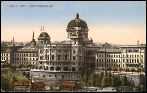 Ansichtskarte Bern (Schweiz) Berne Parlamentsgebäude 1910