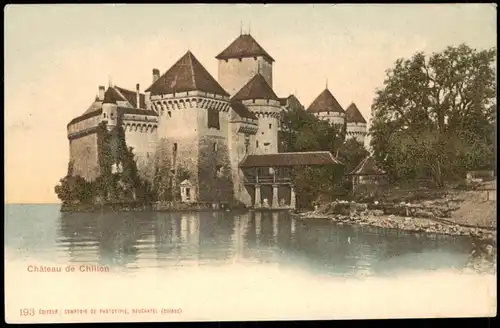 Ansichtskarte Veytaux Schloss Chillon Château de Chillon 1900