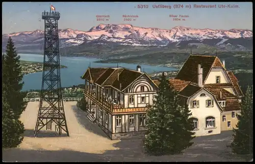 Ansichtskarte Stallikon Uetliberg (874 m) Restaurant Uto-Kulm 1923