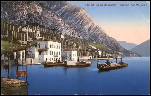 Limone sul Garda Lago di Garda Gardasee Limone coi Vaporini 1910