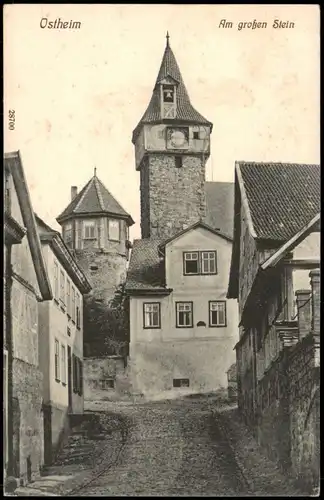 Ansichtskarte Ostheim v. d. Rhön Am großen Stein 1909