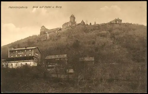 CPA Orschweiler Orschwiller Blick auf Hotel u. Burg. 1913