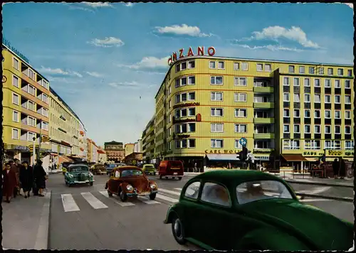 Ansichtskarte Braunschweig Steinweg VW Käfer 1963