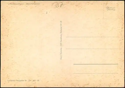 Westerholz (Kreis Schleswig-Flensburg) Luftbild Langbilligau 1972