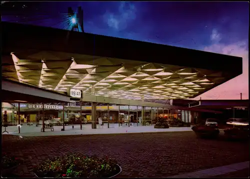 Ansichtskarte Ludwigshafen Bahnhof bei Nacht 1992