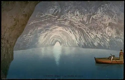 Cartoline Capri Die blaue Grotte, Capri La Grotta Azzurra 1920