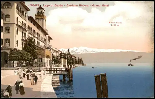 Gardone Riviera Hildebrandsburg Grand Hotel  Lago di Garda Gardasee 1910
