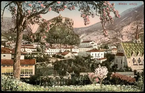 Cartoline Arco Arch Panorama-Ansicht 1912