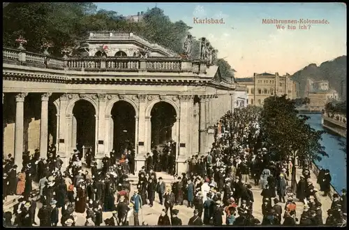 Karlsbad Karlovy Vary Mühlbrunnenkolonnade Mlýnská kolonáda 1912