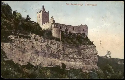Ansichtskarte .Thüringen Die Rudelsburg; Burg in Thüringen 1925