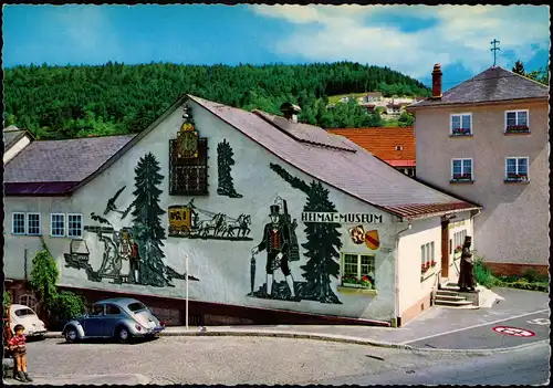 Ansichtskarte Triberg im Schwarzwald Heimatmuseum VW Käfer - Straße 1976