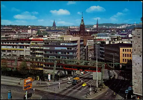 Ansichtskarte Wuppertal Brausenwerther Brücke, Straße 1978