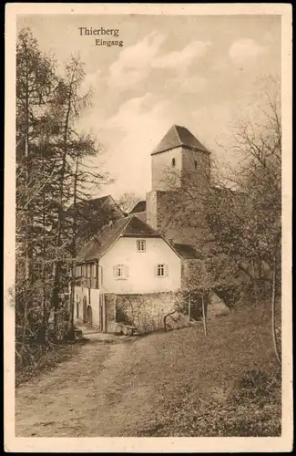 Ansichtskarte Langenburg Schloß Thierberg, Eingang 1922