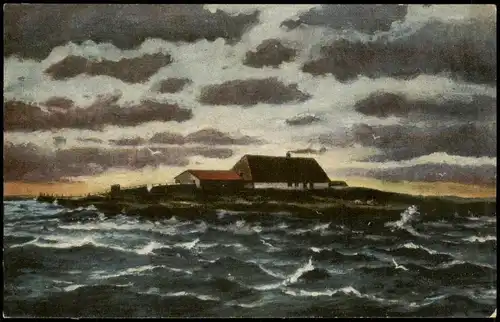 Ansichtskarte Hamburger Hallig Hamburger Hallig - Stimmungsbild 1922