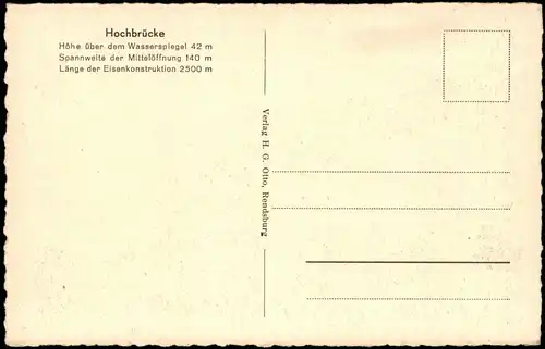Ansichtskarte Rendsburg Hochbrücke, Weg 1928