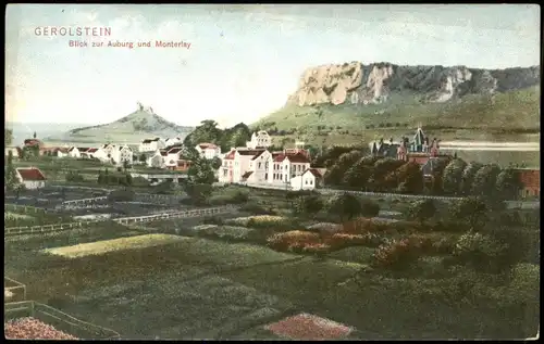 Ansichtskarte Gerolstein Blick zur Auburg und Monterlay 1908