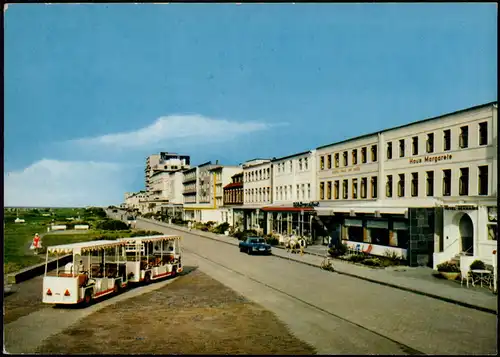 Ansichtskarte Norderney Kaiserstraße, Strandbahn 1978