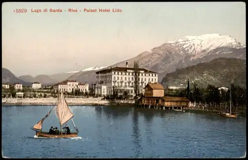 Cartoline Riva del Garda Lago di Garda Palast Hotel Lido 1910