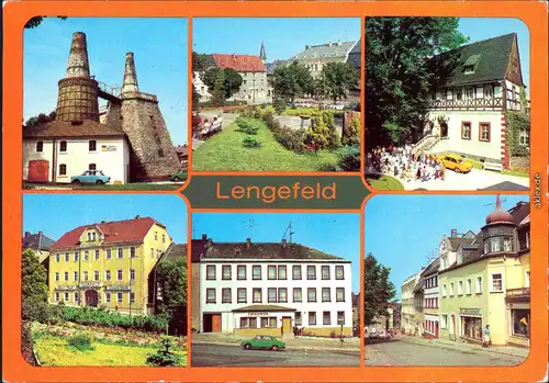 Lengefeld (Erzgebirge) Kalkwerk - Technisches Museum, Am Markt, Schloß Rauenstein - Kinderkurheim, Klubhaus der Leuchtenbauer, Ferienheim des VEB Kraftwerk Boxberg, Markt 1982