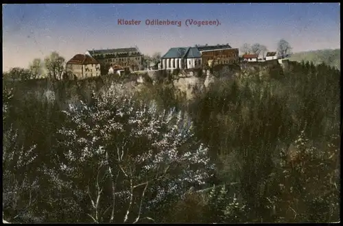 CPA St. Odilienberg Mont Sainte-Odile Partie am Kloster 1914