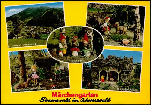 Simonswald Mehrbildkarte 5 Ansichten Café Pension Märchengarten 1970