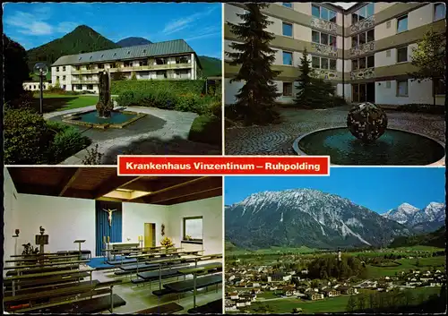 Ansichtskarte Ruhpolding Krankenhaus Vinzentinum-Ruhpolding Mehrbild-AK 1970