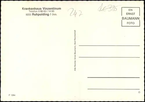 Ansichtskarte Ruhpolding Krankenhaus Vinzentinum-Ruhpolding Mehrbild-AK 1970
