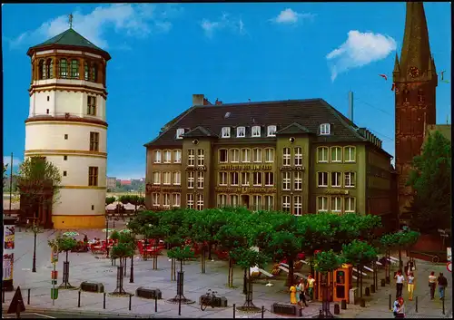 Ansichtskarte Düsseldorf Burgplatz mit Schloßturm 1980