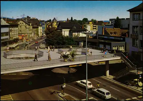 Ansichtskarte Gießen Südanlage, Fußgänger-Brücke 1984