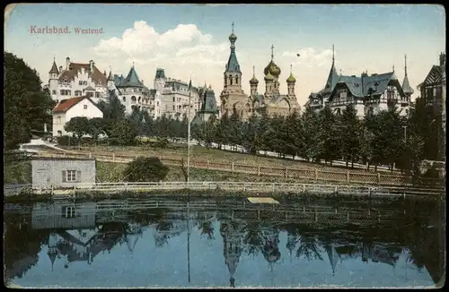 Postcard Karlsbad Karlovy Vary Westend 1911