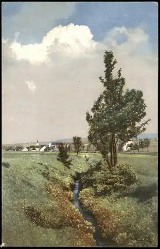 Gottesgab (böhmisches Erzgebirge) Boží Dar Frühling Stimmungsbild 1913