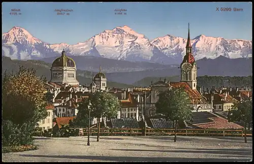 Ansichtskarte Bern (Schweiz) Berne Panorama-Ansicht mit Berner Alpen 1910