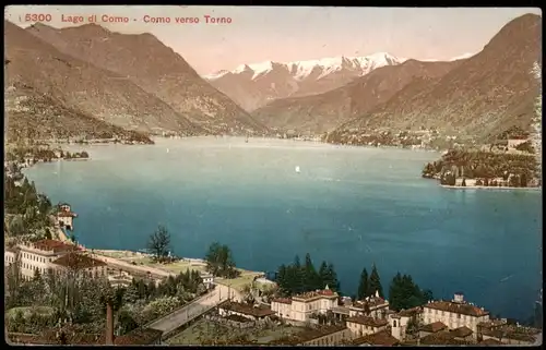 Cartoline Como Lago di Como - Como verso Torno 1921