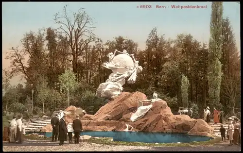 Ansichtskarte Bern (Schweiz) Berne Weltpostdenkmal Weltpost-Denkmal 1910