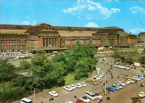 Ansichtskarte Leipzig Hauptbahnhof 1974