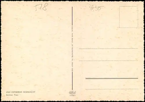 Ansichtskarte Hohwacht Partie am Berliner Platz 1970